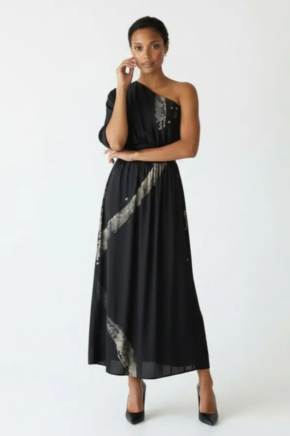 [LW001] One Shoulder Long Dress