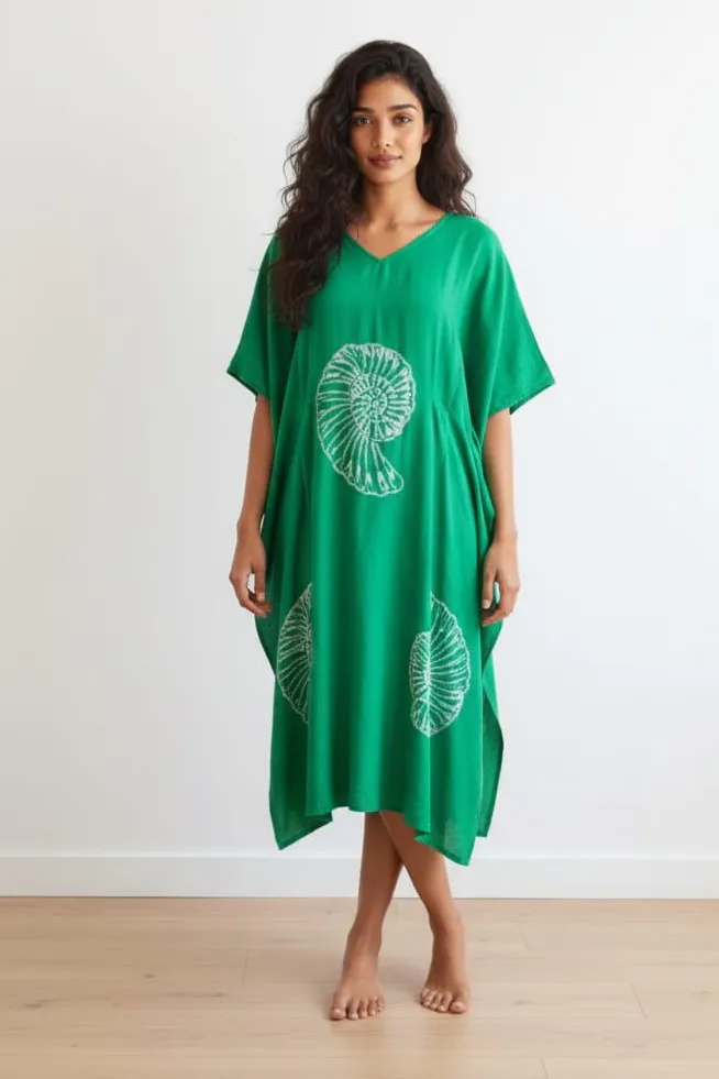 [D002] Slik Kaftan Dress