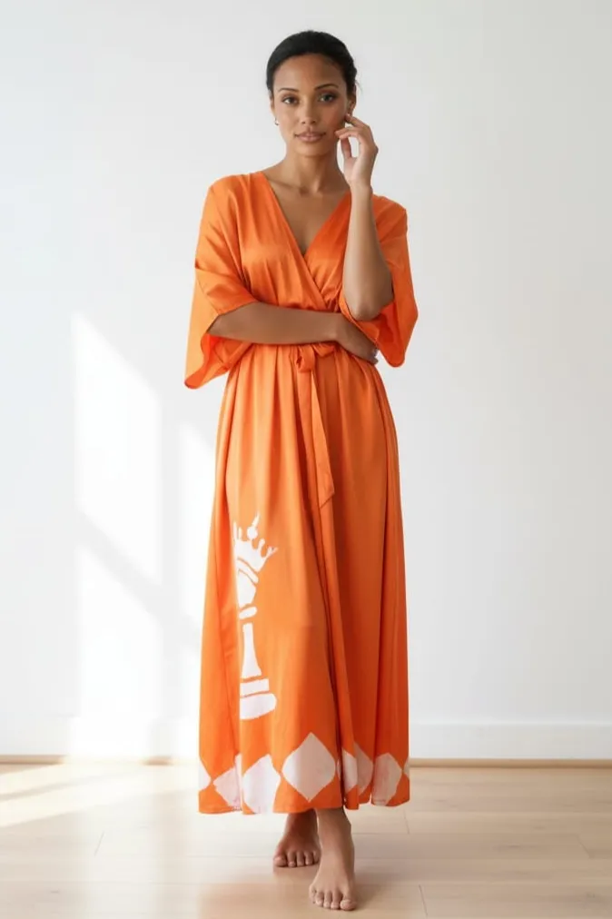 [LW002] Silk Wrap Dress